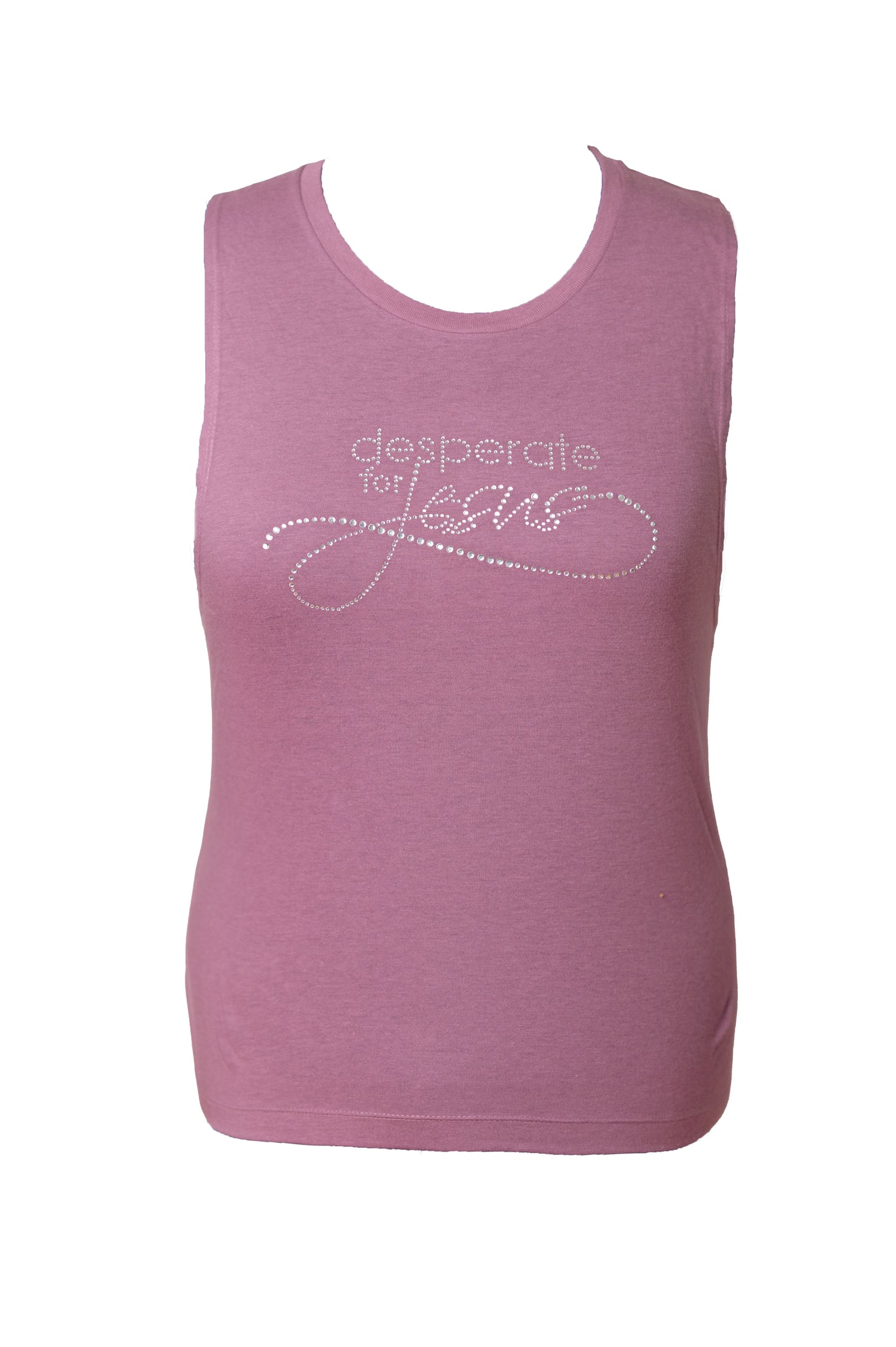 Heather Maroon Sleeveless w/ Crystal Bling