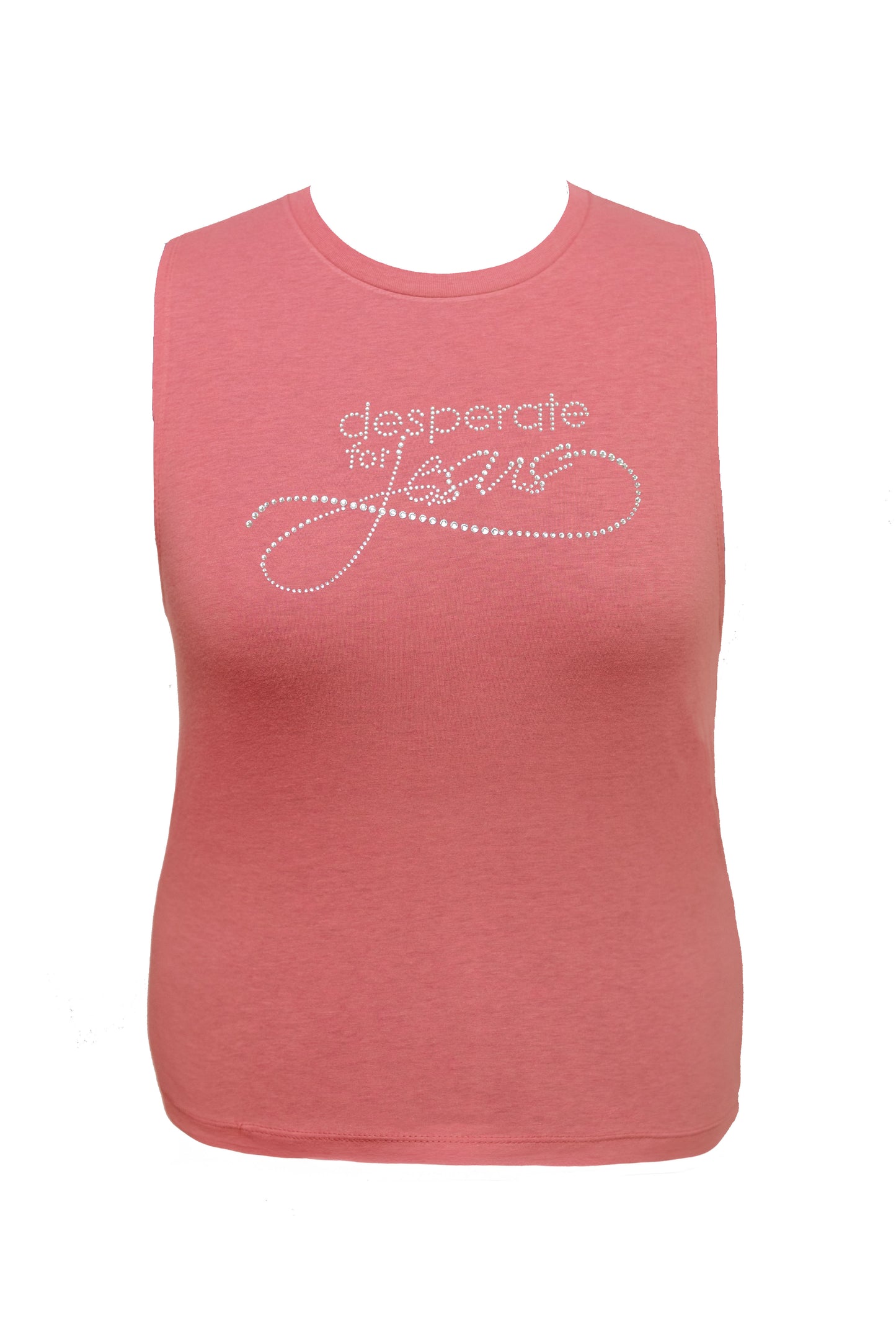 Mauve Pink Sleeveless w/ Crystal Bling