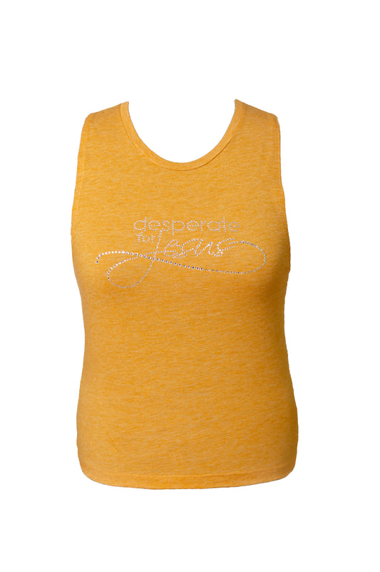 Antique Gold Sleeveless w/ Crystal Bling